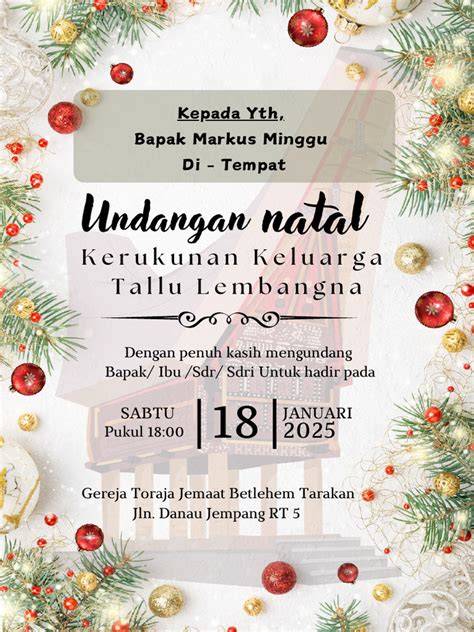 Contoh Undangan Natal Kantor