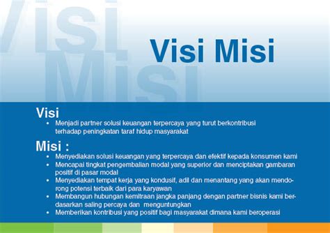 Contoh Visi Misi Perusahaan