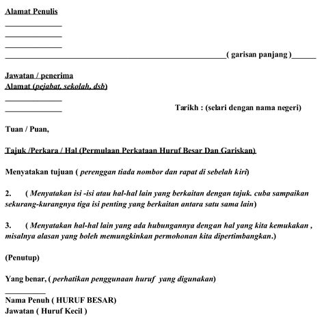 Contoh format surat