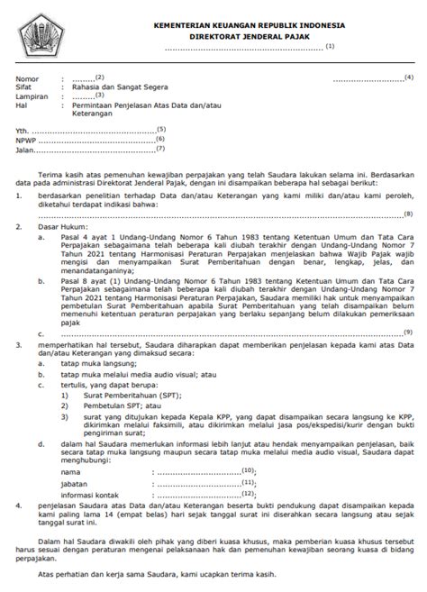 Contoh formulir balasan SP2DK