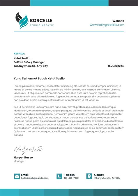 Contoh kop surat resmi
