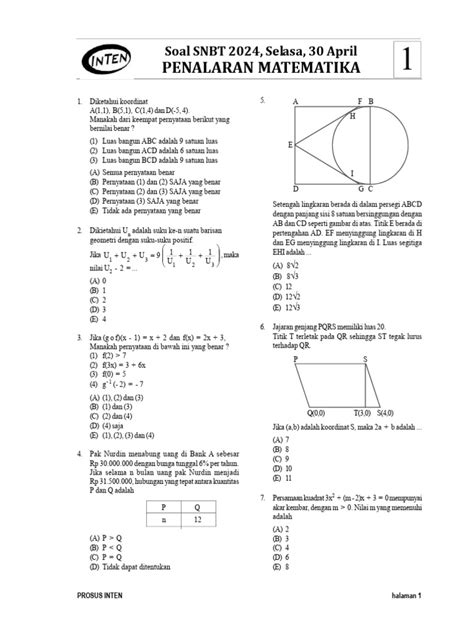 Contoh soal UTBK SNBT