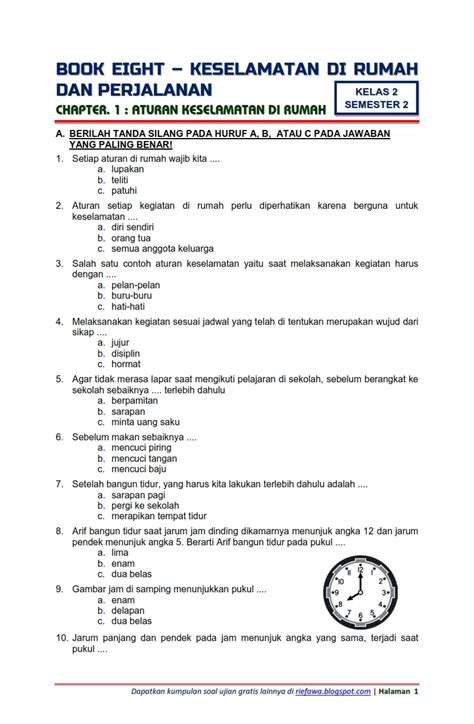Contoh Soal Pengertian UTS Kelas 2 Semester 2 Bahasa Indonesia