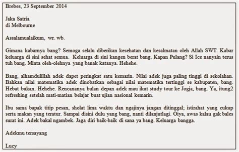 Contoh surat informal
