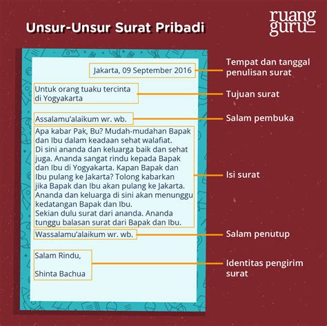 Contoh surat pribadi