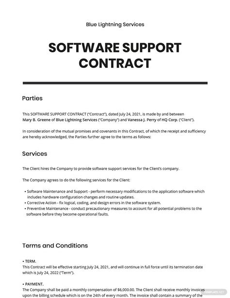 Contract Template Software