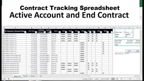 Contract Tracking Template