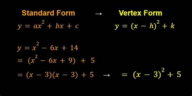 Convert Quadratic Function To Vertex Form Calculator