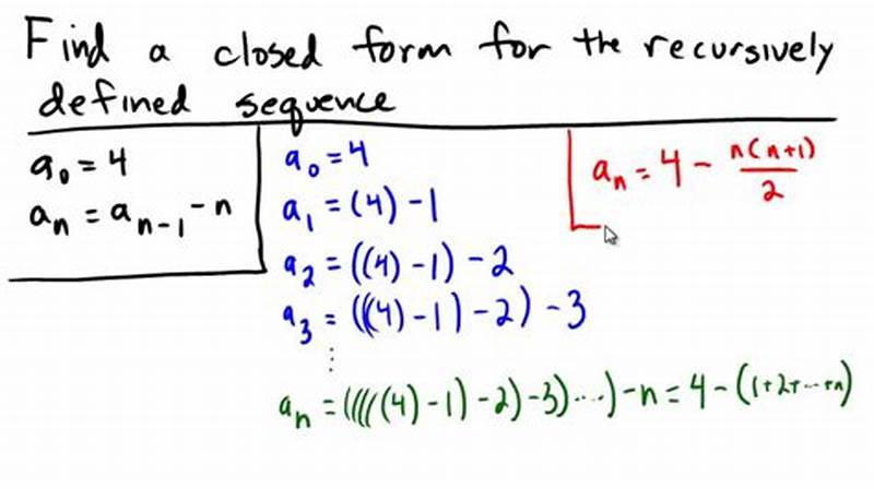 Convert Recursive Formula To Closed Form