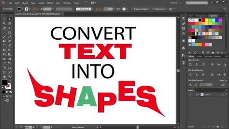 Convert Text to Shape Illustrator