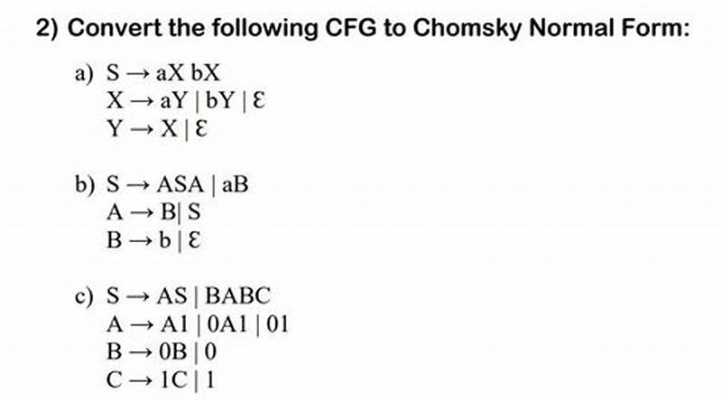 Convert To Chomsky Normal Form