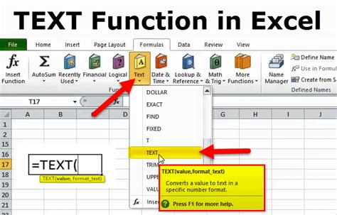 Convert to Text in Excel Formula