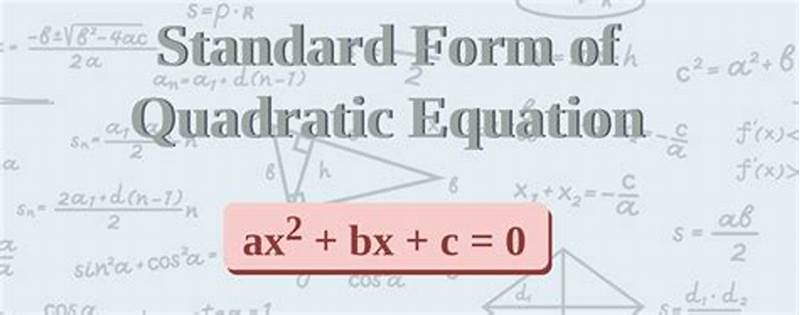 Converting Quadratic Function To Standard Form Calculator
