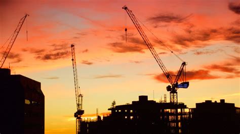Cool Construction Backgrounds Sunset