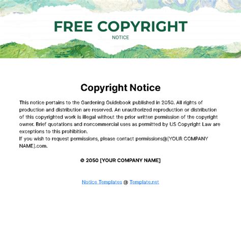 Copyright Statement Template