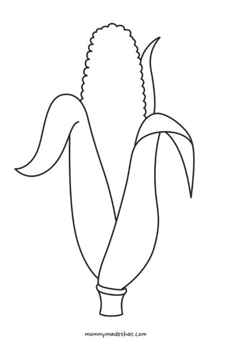 Corn Outline Printable