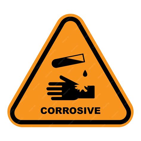 Corrosive Chemical Warning Sign