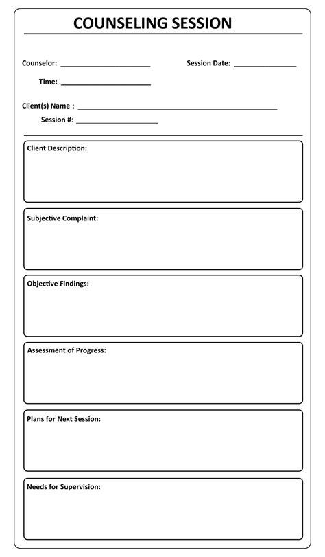 Counseling Notes Template