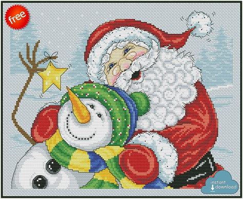 Counted Cross Stitch Patterns Free Printable Santa