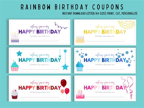 Coupon Template For Birthday Gift