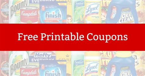 Coupons Manufacturer Printable