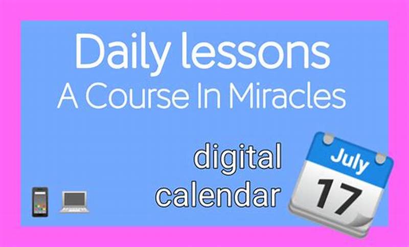 Course In Miracles Calendar Daily Lesson