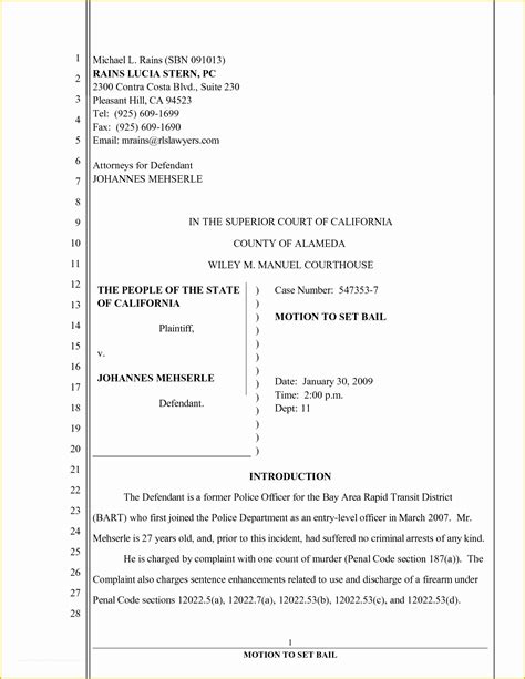 Court Document Templates