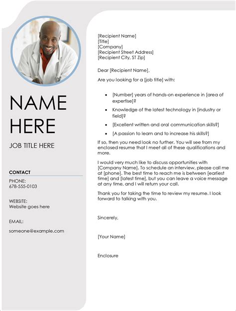 Cover Letter Template For Microsoft Word