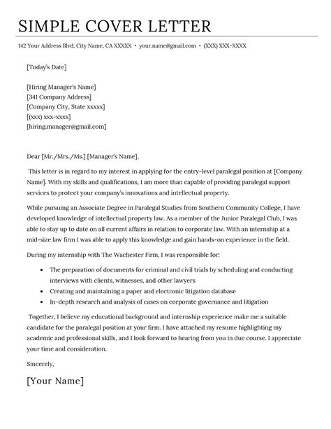 Cover letter writing
