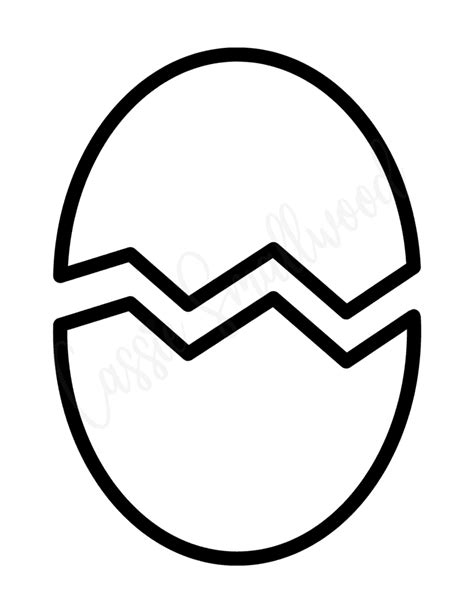Cracked Egg Template Printable