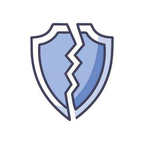 Cracked shield representing damaged reputation