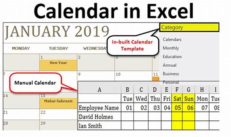 Create A Calendar In Excel Using Formulas