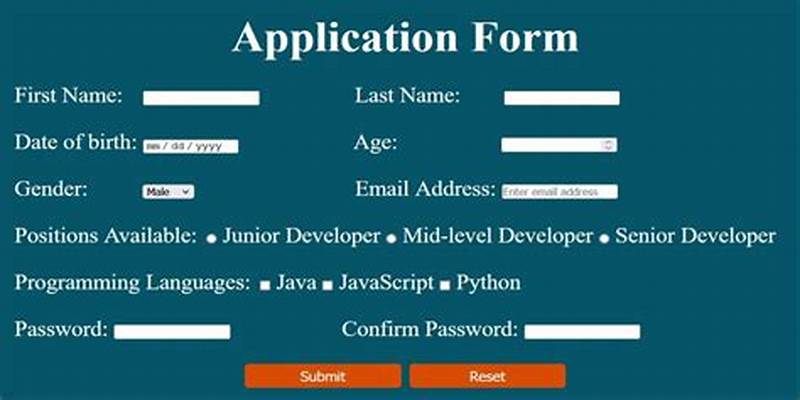 Create Application Form