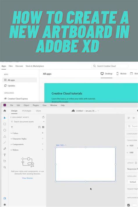 Creating Artboard in Adobe XD