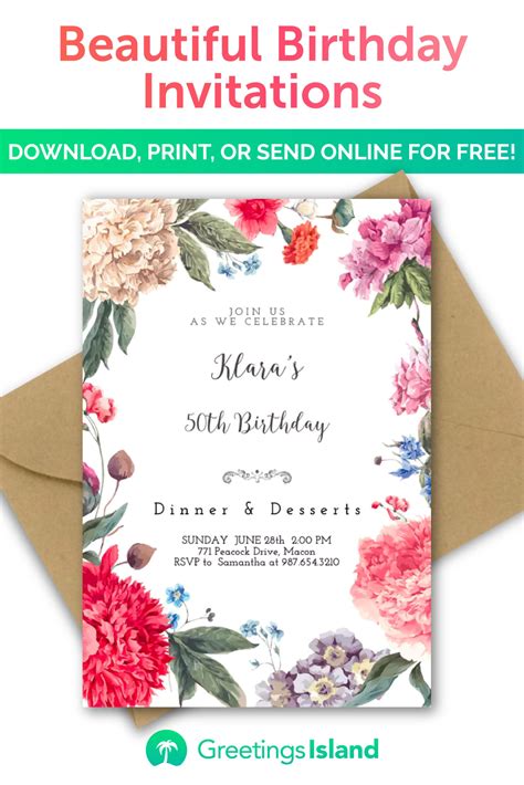 Create Birthday Invitations Online Free Printable