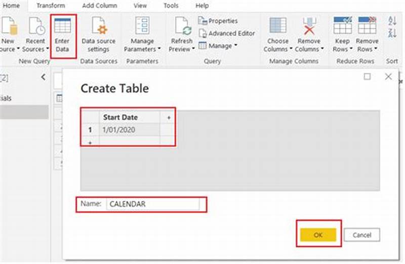 Create Calendar Table In Power Query