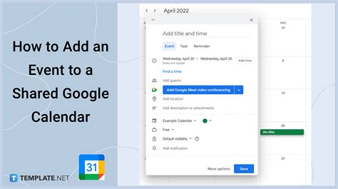 Create Event Google Calendar