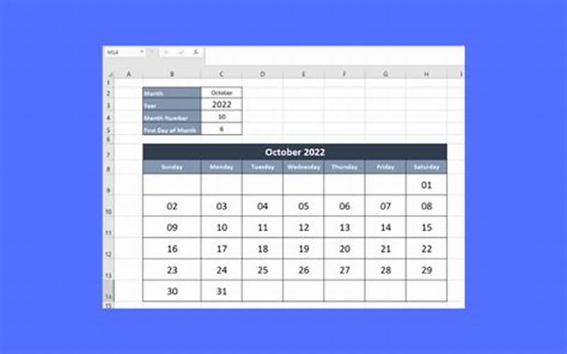 Create Interactive Calendar In Excel