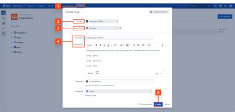 Create Jira Template