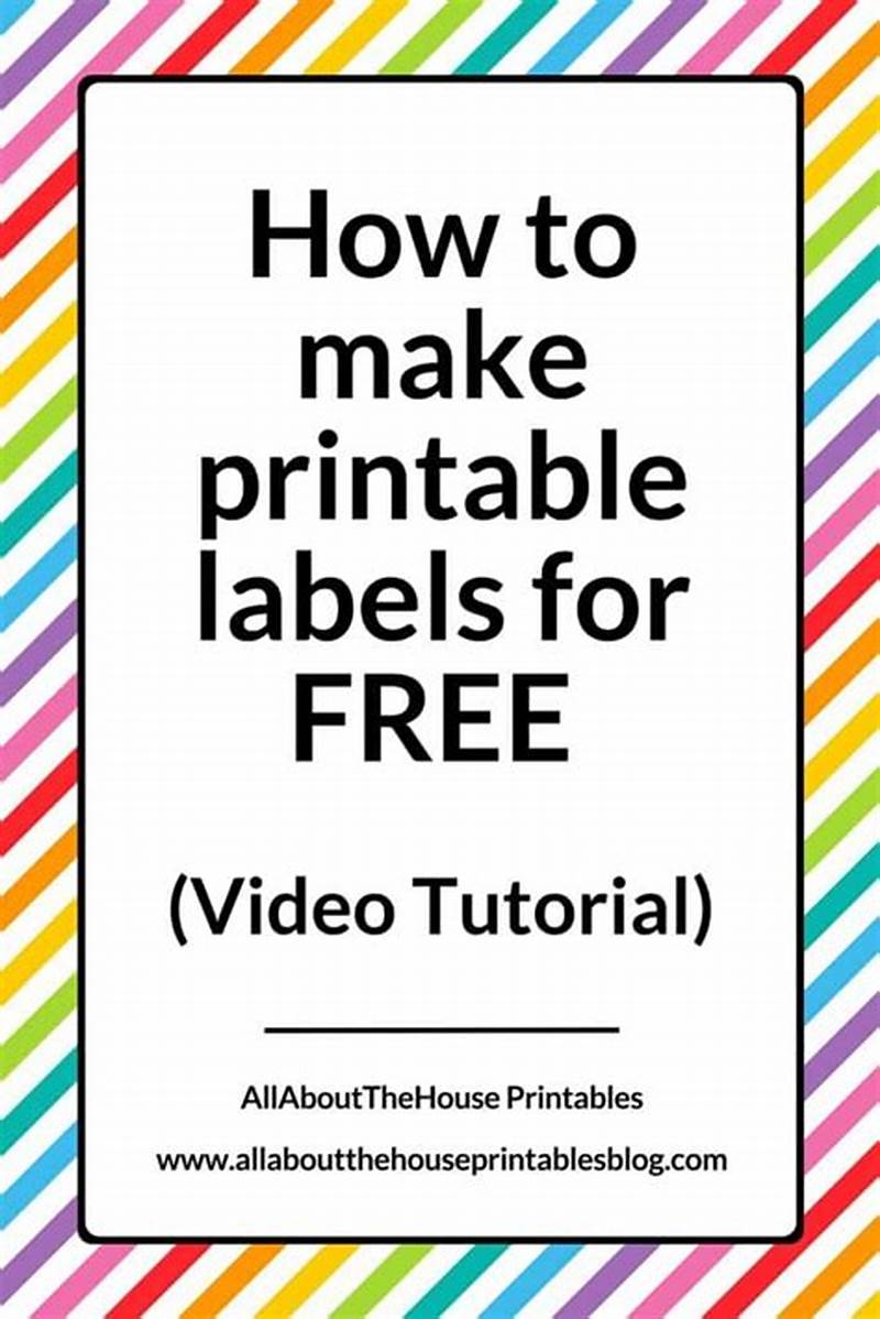 Create Printable Labels