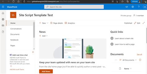 Create Sharepoint Template