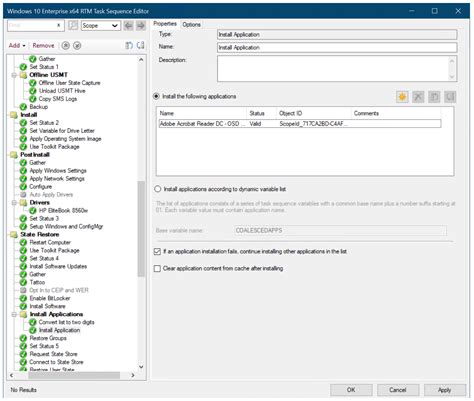 Create Task Sequence to Install