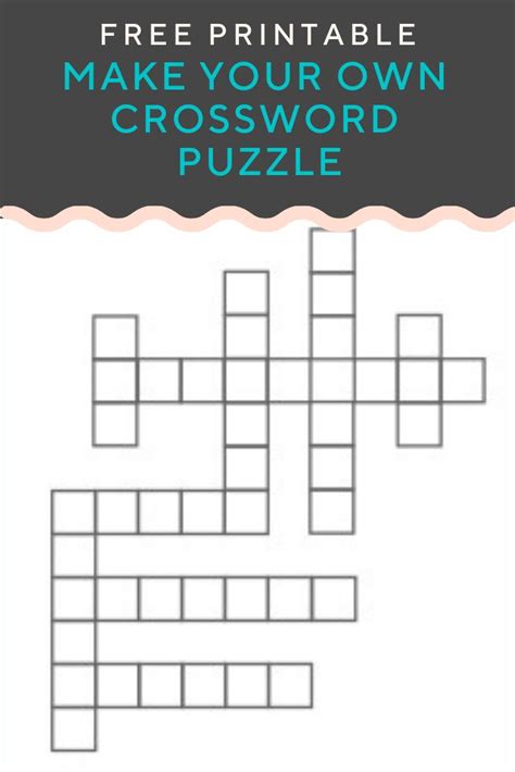 Create Your Own Crossword Puzzle Printable