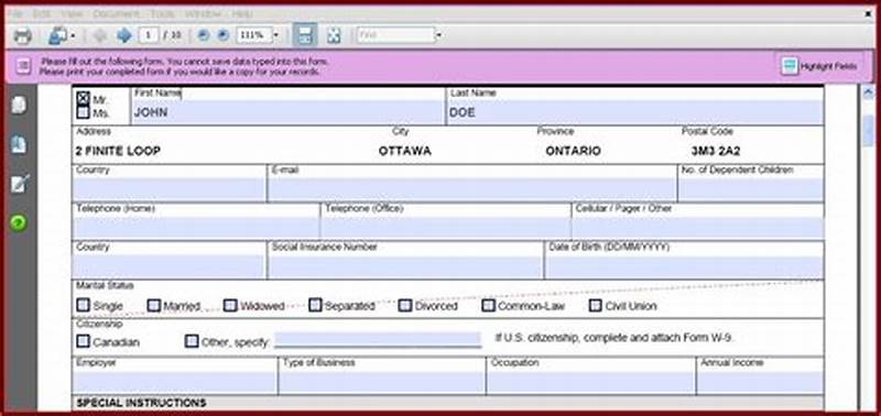 Creating A Fillable Form