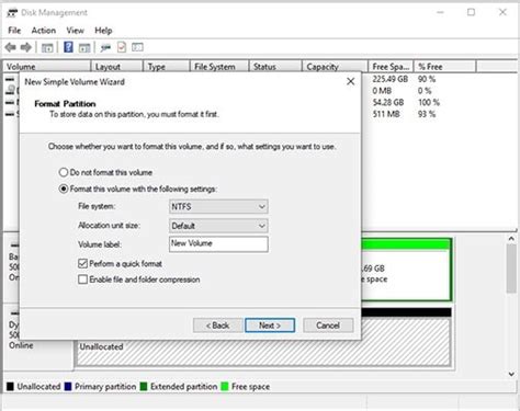 Creating a New Simple Volume