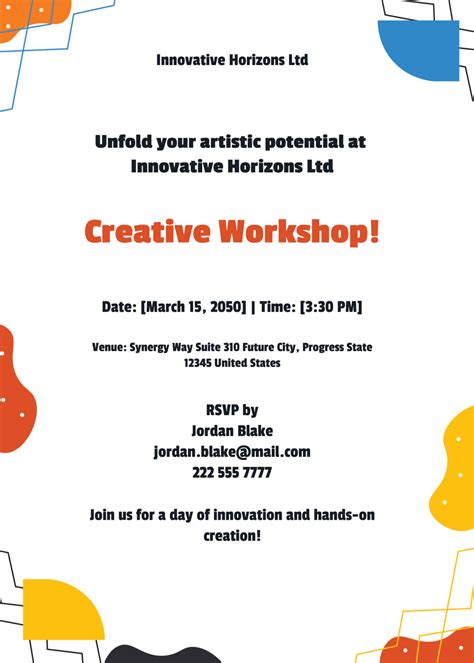 Creative Invitation Example