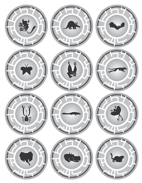Creature Power Discs Printable