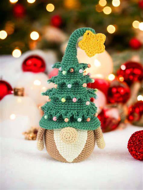 Crochet Christmas Tree Gnome Pattern