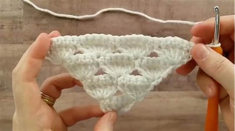 Crochet Shell Stitch Triangle Shawl Pattern