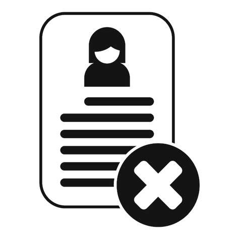 Cross mark on job application form